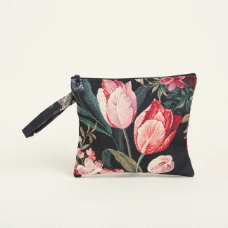 ΝΕΣΕΣΕΡ 29 x 25 cm ΣΤΟΦΑ ΛΟΥΛΟΥΔΙΑ ΜΑΥΡΟ ΦΟΝΤΟ   Beauty Home