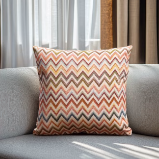 Μαξιλαροθηκη Στοφα Ινδικο Ζικ Ζαγκ