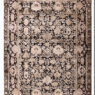 Tzikas Carpets KARMA 070X530 ΣΕΤ HEATSET ΤΟΥΡΚΙ ΜΑΥΡΟ-ΧΡΥΣΟ