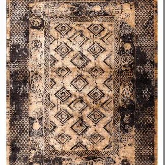 Tzikas Carpets KARMA 070X530 ΣΕΤ HEATSET ΤΟΥΡΚΙ ΜΠΕΖ-ΚΑΦΕ-ΓΚΡΙ-ΧΡΥΣΟ