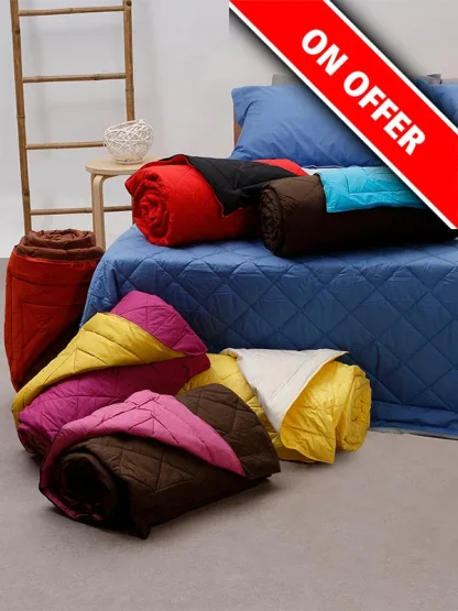 Sunshine Κουβερλί percale μονόχρωμο Brown/Pink Υπέρδιπλο (220x240)