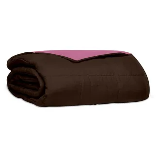 Sunshine Κουβερλί percale μονόχρωμο Brown/Pink Υπέρδιπλο (220x240)