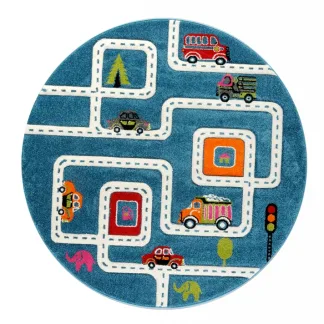 Tzikas Carpets DIAMOND 160X160 ΤΑΠ.ROUND Ρ.Ρ. ΤΟΥΡΚΙΑΣ ΜΠΛΕ