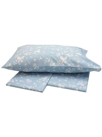Sunshine Σετ Σεντόνια Menta Εμπριμέ 040 Aqua Υπέρδιπλο (220x250)