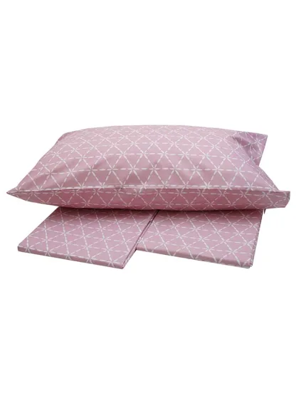 Sunshine Σετ Σεντόνια Menta Εμπριμέ 940 Pink Υπέρδιπλο (220x250)
