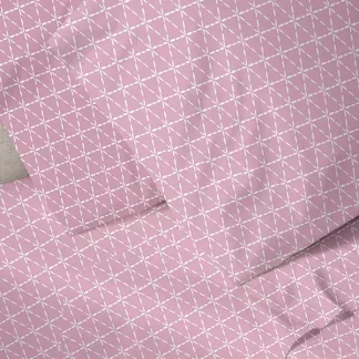 Sunshine Σετ Σεντόνια Menta Εμπριμέ 940 Pink Υπέρδιπλο (220x250)