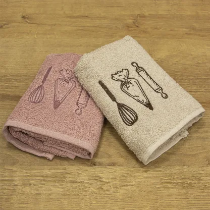 LINO ΣΕΤ ΠΕΤΣΕΤΕΣ MESTOLO BEIGE-PINK 2ΤΜΧ