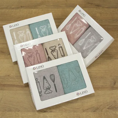 LINO ΣΕΤ ΠΕΤΣΕΤΕΣ MESTOLO BEIGE-PINK 2ΤΜΧ