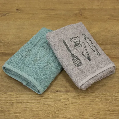 LINO ΣΕΤ ΠΕΤΣΕΤΕΣ MESTOLO GREY-MINT 2ΤΜΧ
