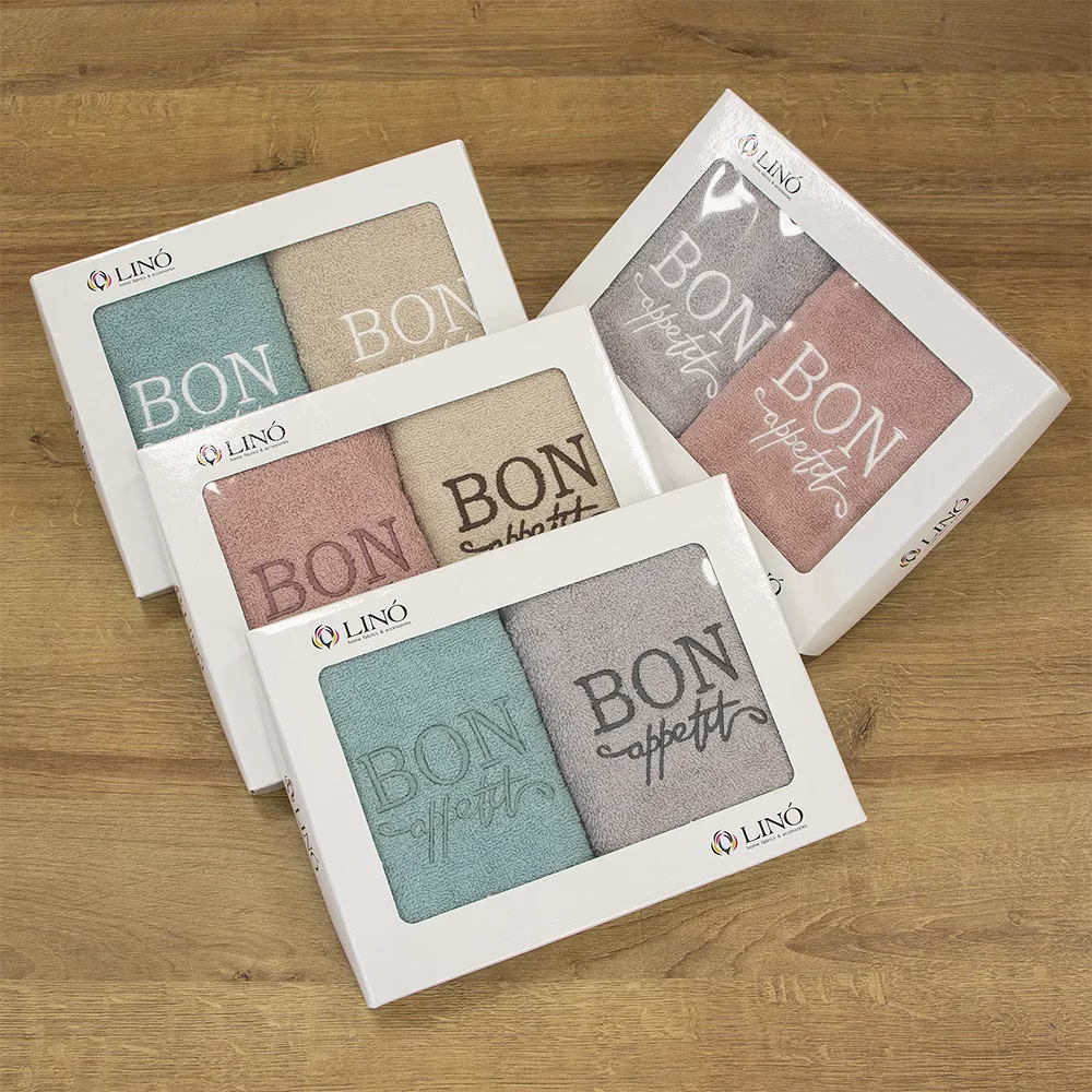 LINO ΣΕΤ ΠΕΤΣΕΤΕΣ BON APETTIT BEIGE-PINK 2ΤΜΧ LINO ΣΕΤ ΠΕΤΣΕΤΕΣ BON APETTIT BEIGE-PINK 2ΤΜΧ