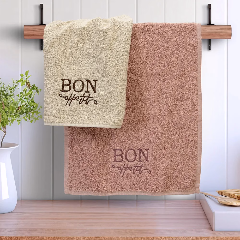 LINO ΣΕΤ ΠΕΤΣΕΤΕΣ BON APETTIT BEIGE-PINK 2ΤΜΧ LINO ΣΕΤ ΠΕΤΣΕΤΕΣ BON APETTIT BEIGE-PINK 2ΤΜΧ