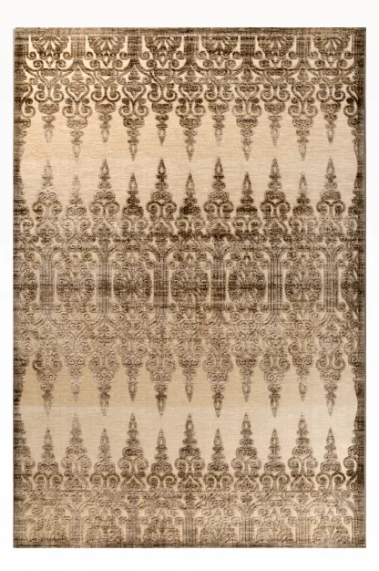 Tzikas Carpets HARMONY 133Χ190 ΤΑΠ. CHENILLE Ρ.Ρ. ΤΟΥΡΚΙΑΣ ΜΠΕΖ- ΚΑΦΕ
