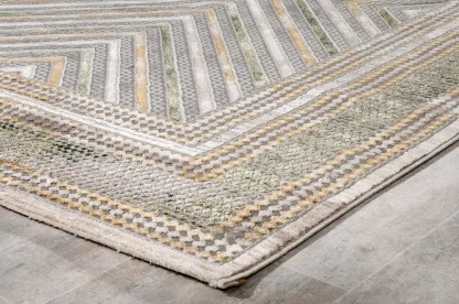 Tzikas Carpets ELEMENTS 160X230 ΤΑΠ. Ρ.Ρ. ΤΟΥΡΚΙΑΣ ΠΡΑΣΙΝΟ- ΜΕΝΤΑ