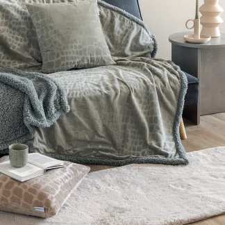 Palamaiki Διακοσμητική Μαξιλαροθήκη Home Décor 45x45 FLO GREY