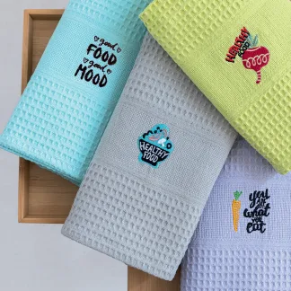 Palamaiki Σετ 4 Πετσέτες Κουζίνας Kitchen Towels 50x70 NORA100