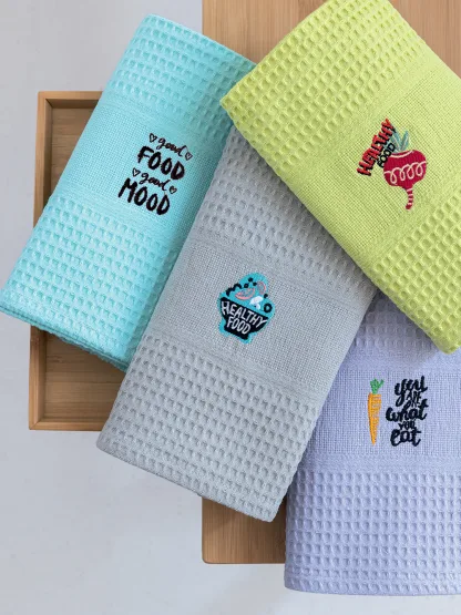 Palamaiki Σετ 4 Πετσέτες Κουζίνας Kitchen Towels 50x70 NORA100