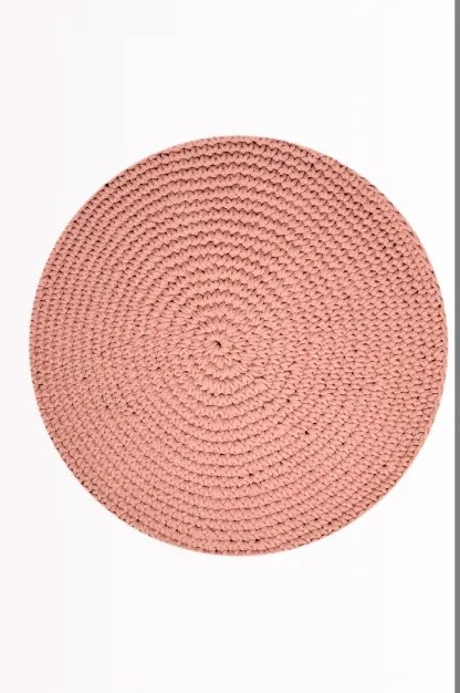 Tzikas Carpets RING 200X200 ΤΑΠ.ROUND COTTON ΙΝΔΙΑΣ ΡΟΖ