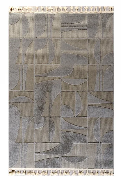Tzikas Carpets TENERIFE 133Χ190 ΤΑΠ. Ρ.Ρ. ΤΟΥΡΚΙΑΣ ΓΚΡΙ