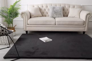 LINO ΧΑΛΙ DOUX BLACK 133X190 LINO ΧΑΛΙ DOUX BLACK 133X190