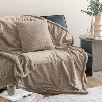Palamaiki Διακοσμητική Μαξιλαροθήκη Home Décor 45x45 FLO BEIGE