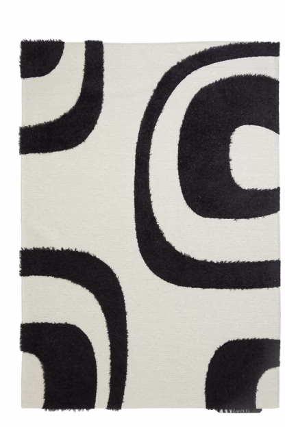 Χαλί Toscana Shaggy SHIRA BLACK WHITE Royal Carpet - 160 x 230 cm
