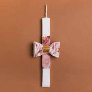 Beauty Home ΛΑΜΠΑΔΑ 33cm ΦΛΟΡΑΛ ΦΙΟΓΚΟΣ ΒΕΛΟΥΔΟ ΡΟΖ