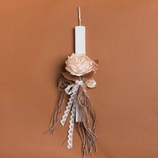 Beauty Home ΛΑΜΠΑΔΑ 33cm ΤΡΙΑΝΤΑΦΥΛΛΟ ΕΚΡΟΥ