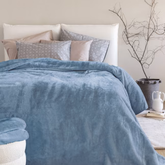 Palamaiki Κουβέρτα Βελουτέ 160x220 DREAM VELOUR/3 DENIM