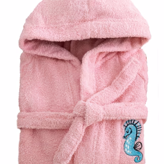 Palamaiki Μπουρνούζι με Κουκούλα Kids Bath TAMI PINK 10-12