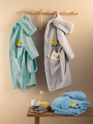 Μπουρνούζι με Κουκούλα Kids Bath PAC GREY 12-14