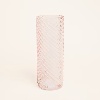 Beauty Home Γυάλινο Βάζο με Εφέ Στροβιλισμού 10cm x 26.5cm  Σάπιο Μήλο