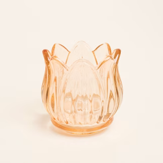 Beauty Home Κηροπήγιο λουλούδι 6,5 x 7,3 cm  Σομόν