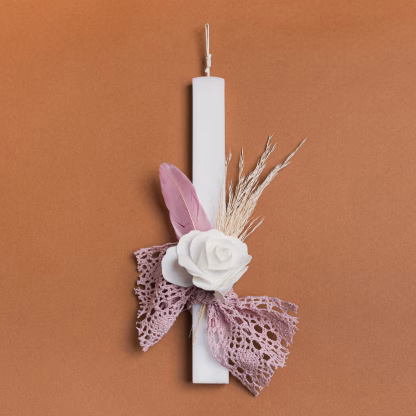 Beauty Home ΛΑΜΠΑΔΑ 33cm ΤΡΙΝΤΑΦΥΛΛΟ ΜΕ ΦΤΕΡΑ ΣΑΠΙΟ ΜΗΛΟ
