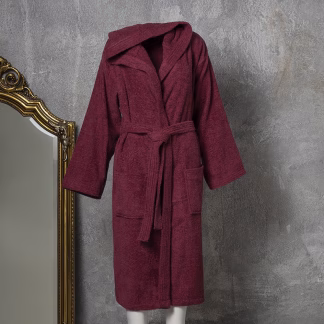 Melinen Home Μπουρνουζι Ενηλικων Liberty Bordeaux Xlarge XL