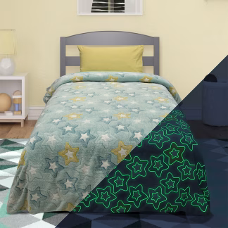 LINO ΚΟΥΒΕΡΤΑ FLEECE ΦΩΣΦΟΡΙΖΕ STER MINT 160X220