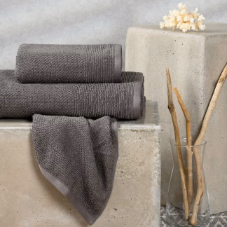 Melinen Home Πετσετες Σετ 3 Τεμαχιων Haus Dark Grey 70Χ140