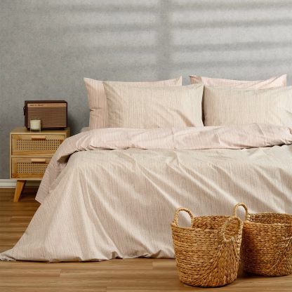 Melinen Home Σετ Σεντονια Μονα Nika Ecru/Beige Casual Line (170X270) 170Χ270