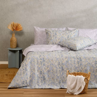Melinen Home Σετ Σεντονια Μονα (Λ) Botan Blue Casual Line (100Χ200+32) 170Χ270
