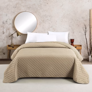 Melinen Home Κουβερλι King Size Renzo Beige/Ecru (260Χ240) 260X240