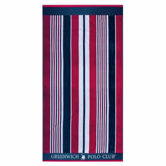 Greenwich Polo Club Πετσετα Θαλασσης 90Χ180 3632 Blue - Red - White Blue - Red - White