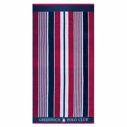 Greenwich Polo Club Πετσετα Θαλασσης 90Χ180 3632 Blue - Red - White Blue - Red - White