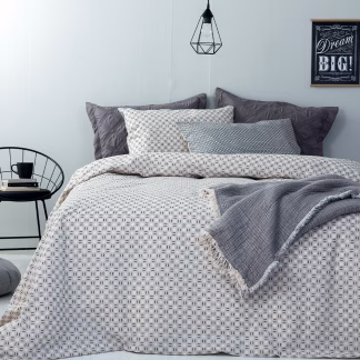 Palamaiki Σετ Μονά Σεντόνια Fashion Life 170x260 FL6272 Με Λάστιχο
