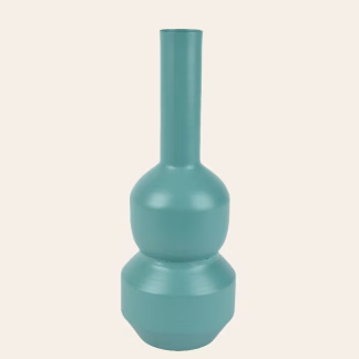 Beauty Home Μεταλλικό Βάζο Sage Green 12 x 34 cm