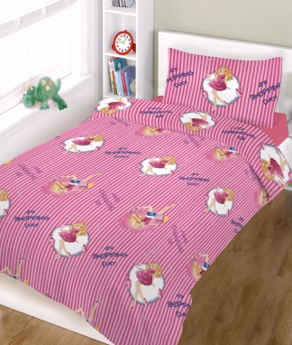 Σετ σεντόνια shopping girl με λάστιχο μονά 160x240 Σετ σεντόνια shopping girl με λάστιχο μονά 160x240