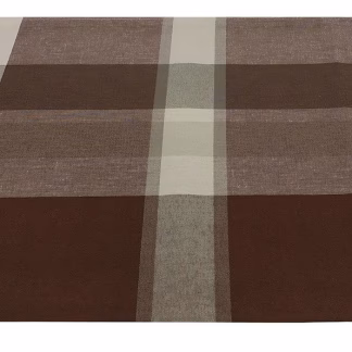 Τραπεζομάντηλο ΚΟΜΒΟΣ Λονέτα Υφαντό  Καρό Brown-Beige 140x140