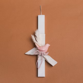 Beauty Home ΛΑΜΠΑΔΑ 33cm ΠΟΥΛΙ ΚΕΡΑΜΙΚΟ ΡΟΖ ΣΕ ΣΥΣΚΕΥΑΣΙΑ ΔΩΡΟΥ