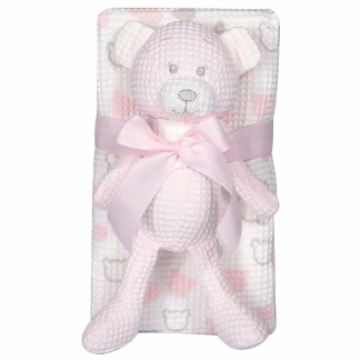 Greenwich Polo Club Κουβερτα Πικε 75X100 Βαβυ Essential 8855 Pink - White Pink - White