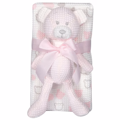 Greenwich Polo Club Κουβερτα Πικε 75X100 Βαβυ Essential 8855 Pink - White Pink - White