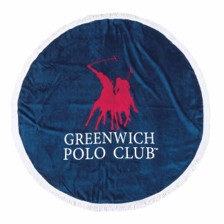 Greenwich Polo Club Πετσετα Στρογγυλη Θαλασσης 2824 Blue Blue