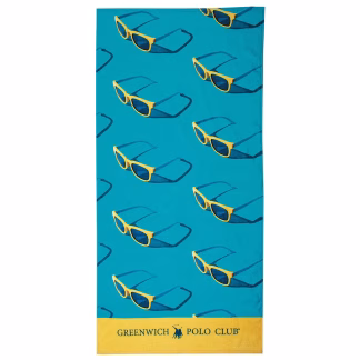 Greenwich Polo Club Junior Πετσετα Θαλασσης 70Χ140 3720 Blue - Yellow Blue - Yellow